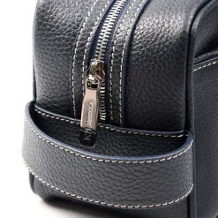 E.Marinella Beauty Case|BEAUTY CASE DA UOMO BLU In pelle martellata