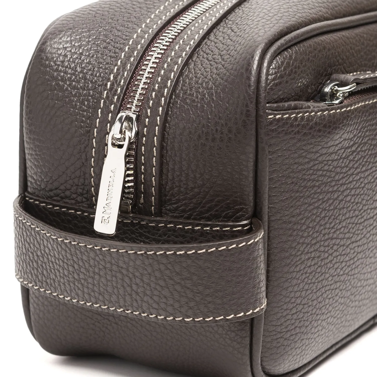 E.Marinella Beauty Case|BEAUTY CASE DA UOMO TESTA MORO In pelle martellata