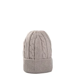 E.Marinella Cappelli|BERRETTO BEIGE A trecce in cashmere