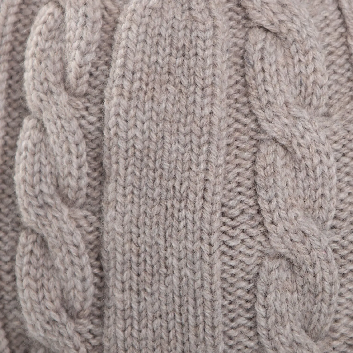 E.Marinella Cappelli|BERRETTO BEIGE A trecce in cashmere