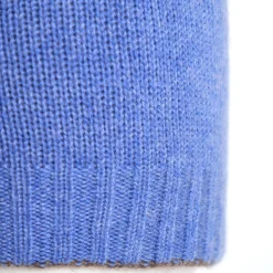 E.Marinella Cappelli|BERRETTO BICOLORE AZZURRO POLVERE E MARRONE In cashmere