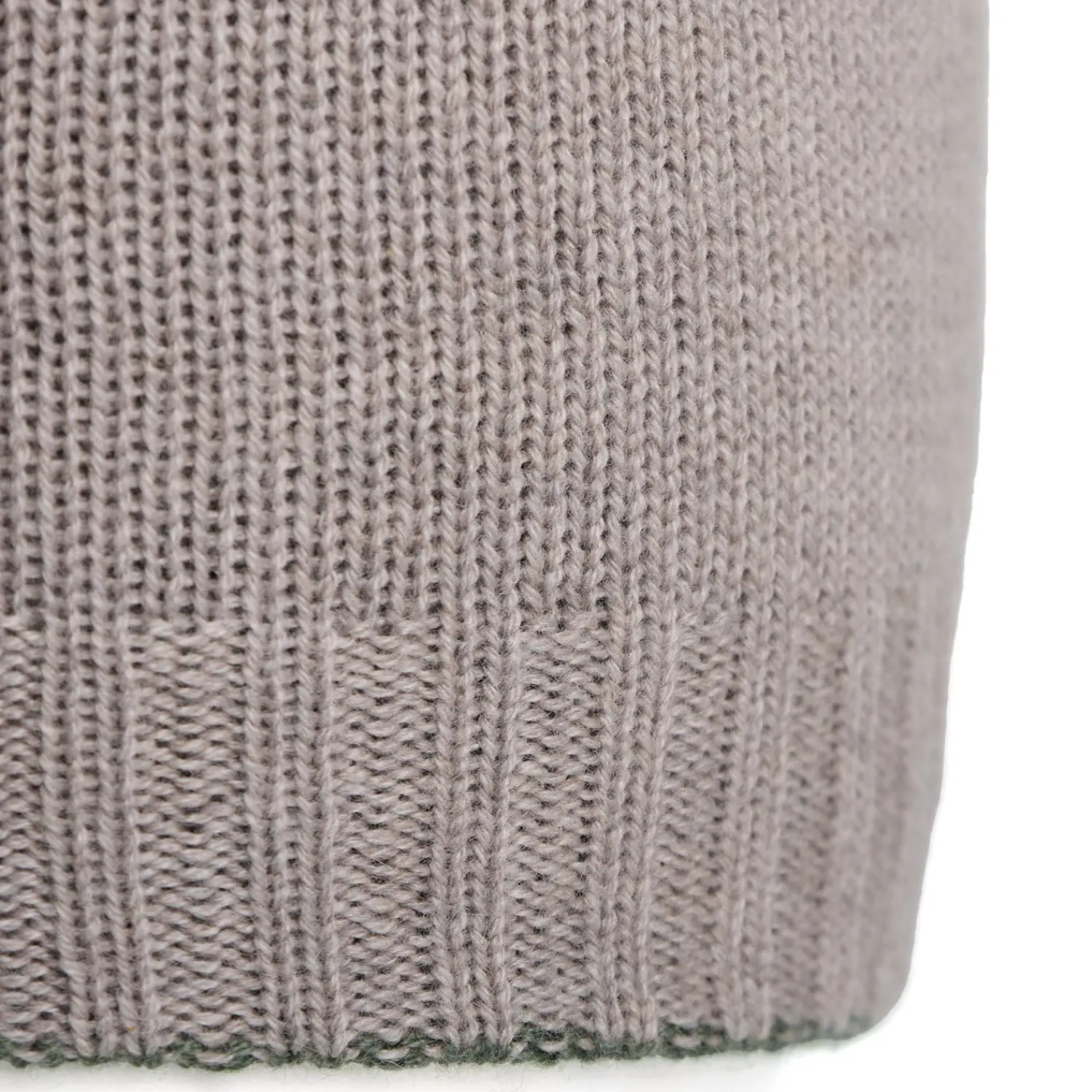 E.Marinella Cappelli|BERRETTO BICOLORE BEIGE E VERDE In cashmere