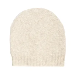 E.Marinella Cappelli|BERRETTO BICOLORE BIANCO E BEIGE In cashmere