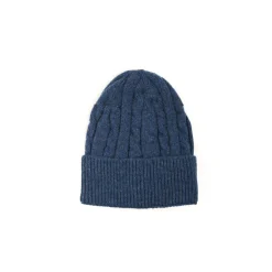 E.Marinella Cappelli|BERRETTO BLU A trecce in cashmere