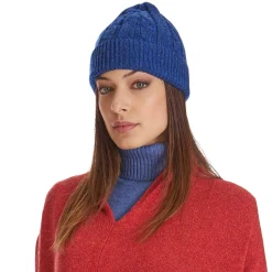 E.Marinella Cappelli|BERRETTO BLU MEDIO A trecce in cashmere