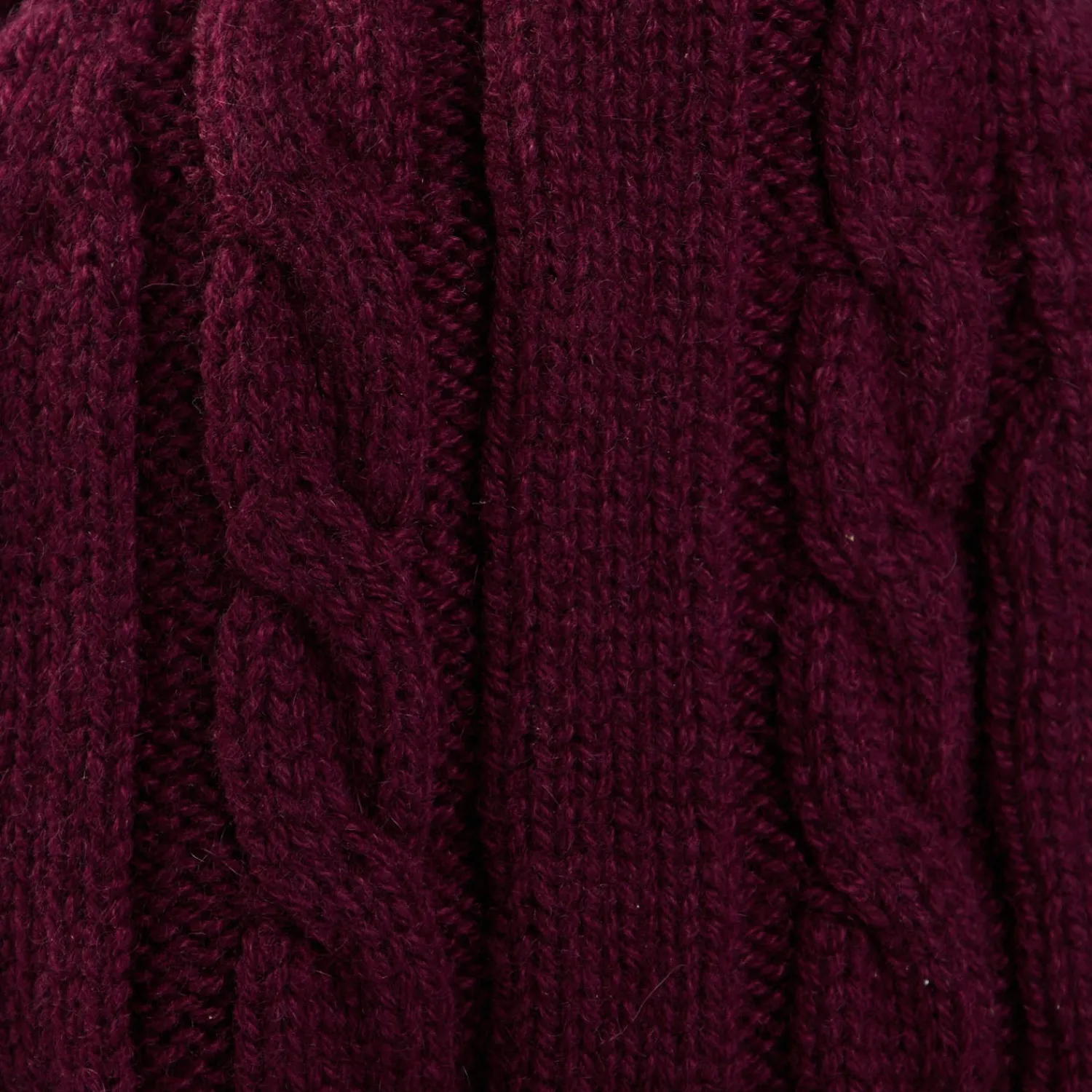 E.Marinella Cappelli|BERRETTO BORDEAUX A trecce in cashmere