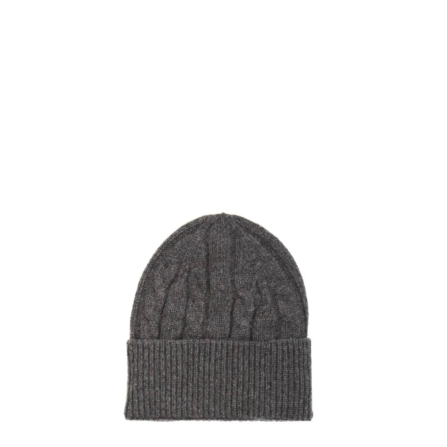 E.Marinella Cappelli|BERRETTO GRIGIO SCURO A trecce in cashmere