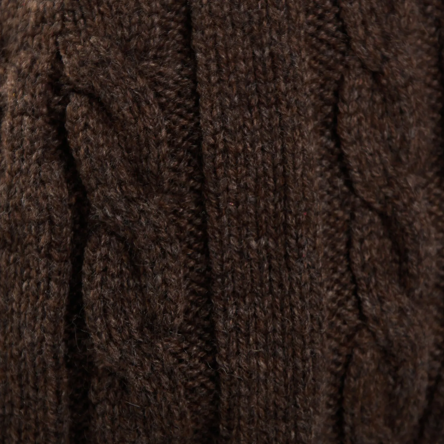 E.Marinella Cappelli|BERRETTO MARRONE SCURO A trecce in cashmere