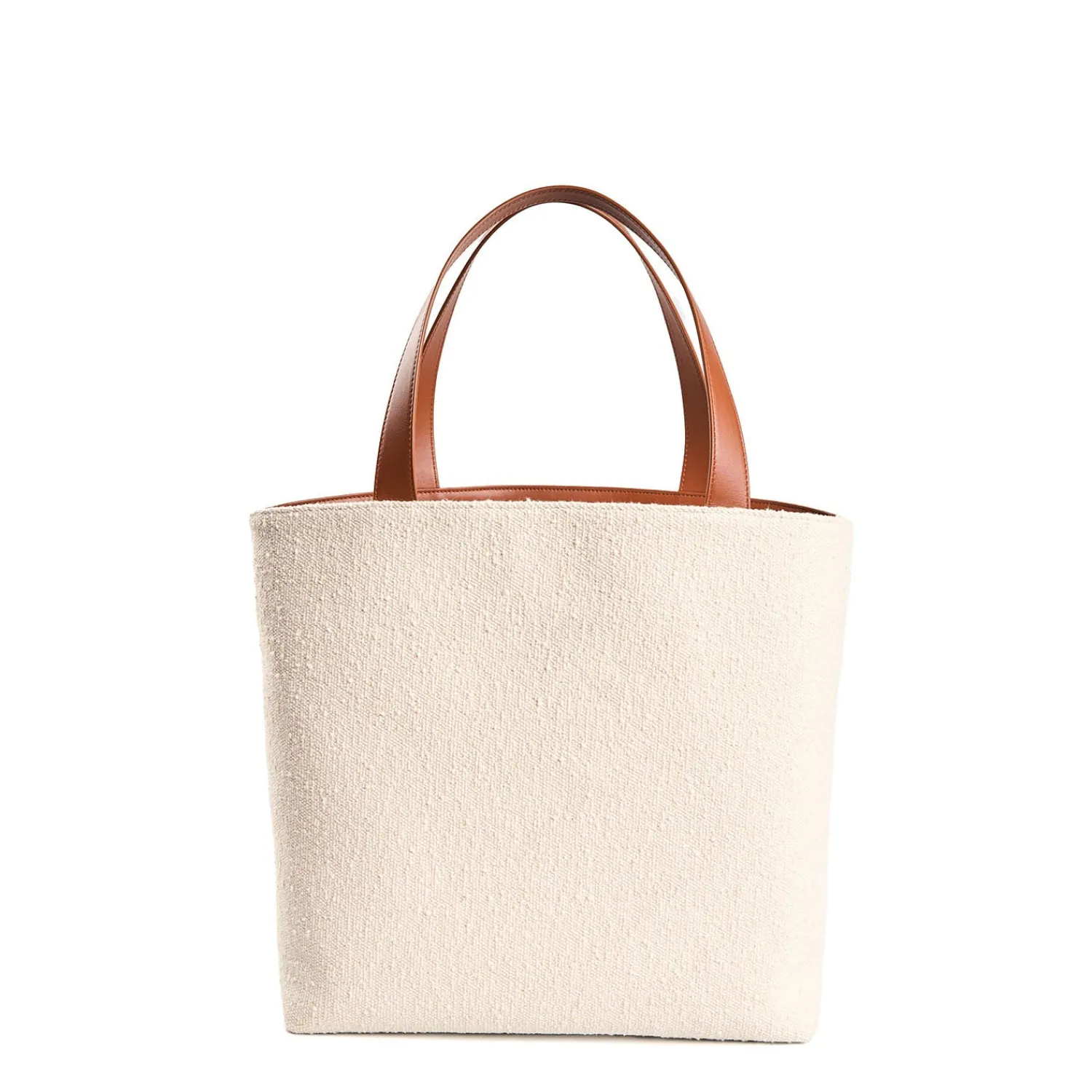 E.Marinella Tote Bag|BORSA BEACH In canvas e pelle liscia