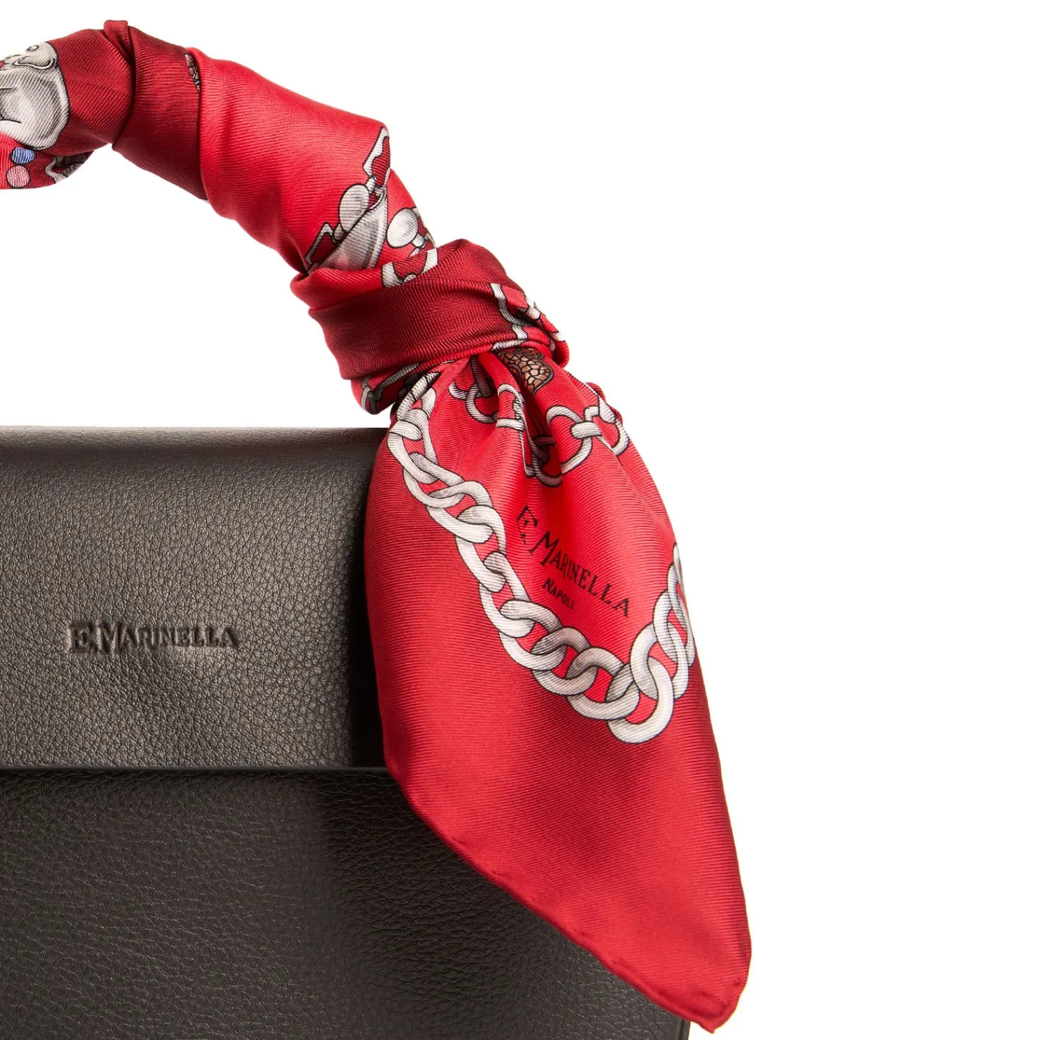 E.Marinella Mini Bag|BORSA CLEO NERA In pelle liscia