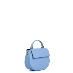 E.Marinella Mini Bag|BORSA MINI CLEO AZZURRA In pelle liscia