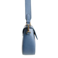 E.Marinella Mini Bag|BORSA MINI CLEO AZZURRO POLVERE In pelle liscia
