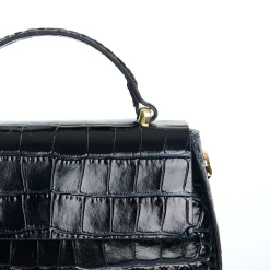 E.Marinella Mini Bag|BORSA MINI CLEO BLU Stampa coccodrillo