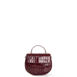 E.Marinella Mini Bag|BORSA MINI CLEO BORDEUAUX Stampa coccodrillo