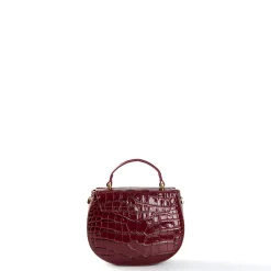 E.Marinella Mini Bag|BORSA MINI CLEO BORDEUAUX Stampa coccodrillo