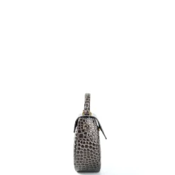 E.Marinella Mini Bag|BORSA MINI CLEO GRIGIA Stampa coccodrillo