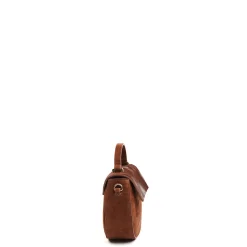 E.Marinella Mini Bag|BORSA MINI CLEO MARRONE In camoscio e cavallino