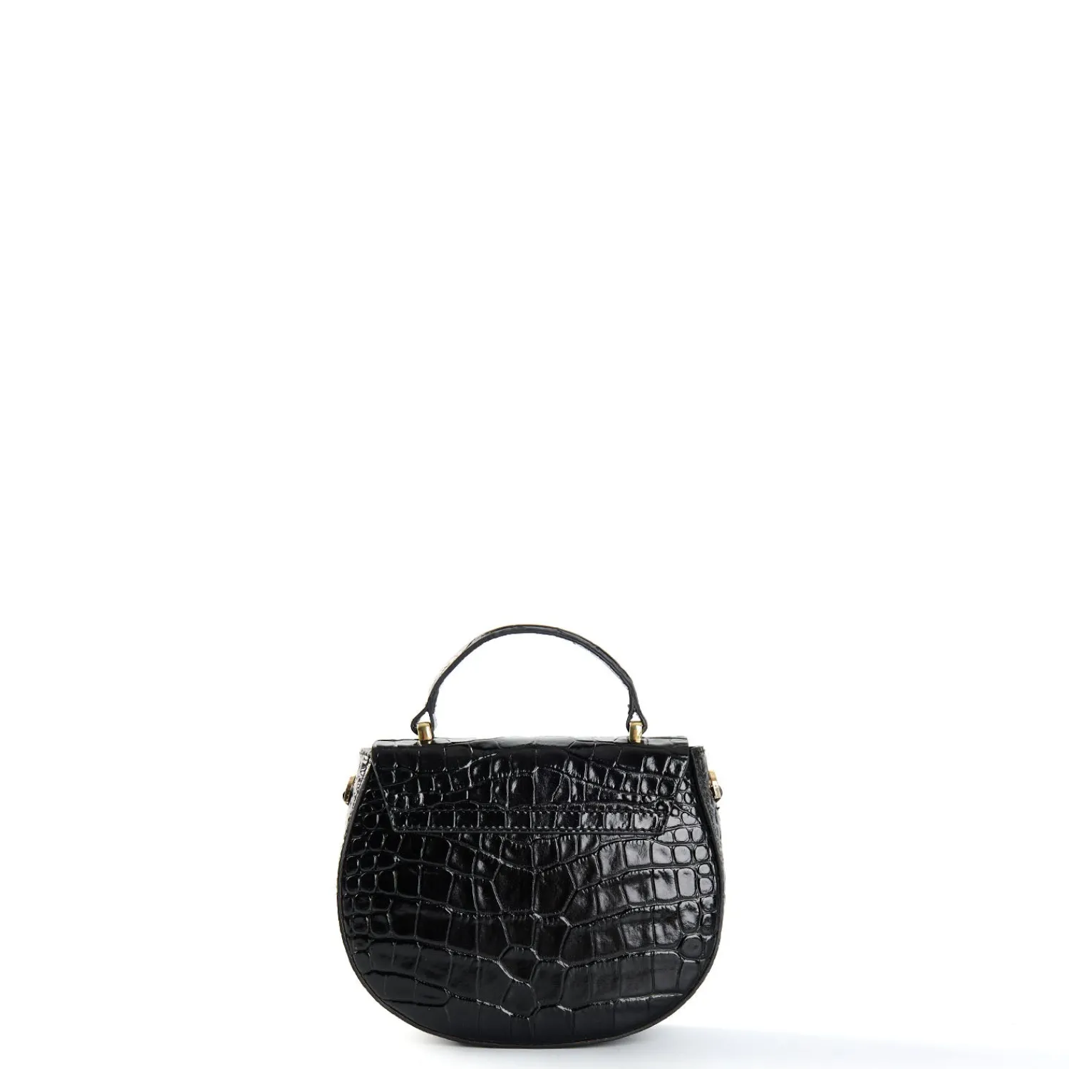 E.Marinella Mini Bag|BORSA MINI CLEO NERA Stampa coccodrillo
