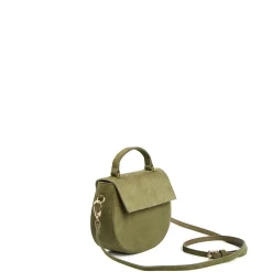 E.Marinella Mini Bag|BORSA MINI CLEO VERDE OLIVA In camoscio e cavallino