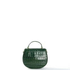 E.Marinella Mini Bag|BORSA MINI CLEO VERDE Stampa coccodrillo