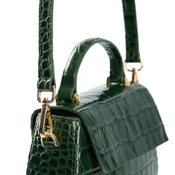 E.Marinella Mini Bag|BORSA MINI CLEO VERDE Stampa coccodrillo