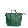 E.Marinella Borse Da Viaggio E Trolley|BORSA WEEKEND VERDE SCURO In tela con rifinitute in pelle