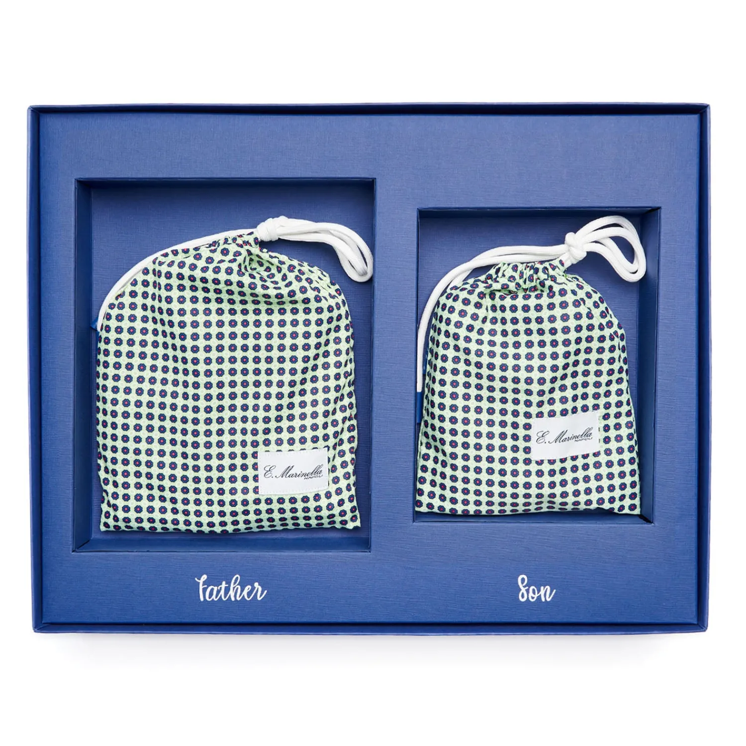 E.Marinella Costumi Da Bimbo|Box Father & Son – Costume Abbinato per Papà e Figlio Microfantasia fiore
