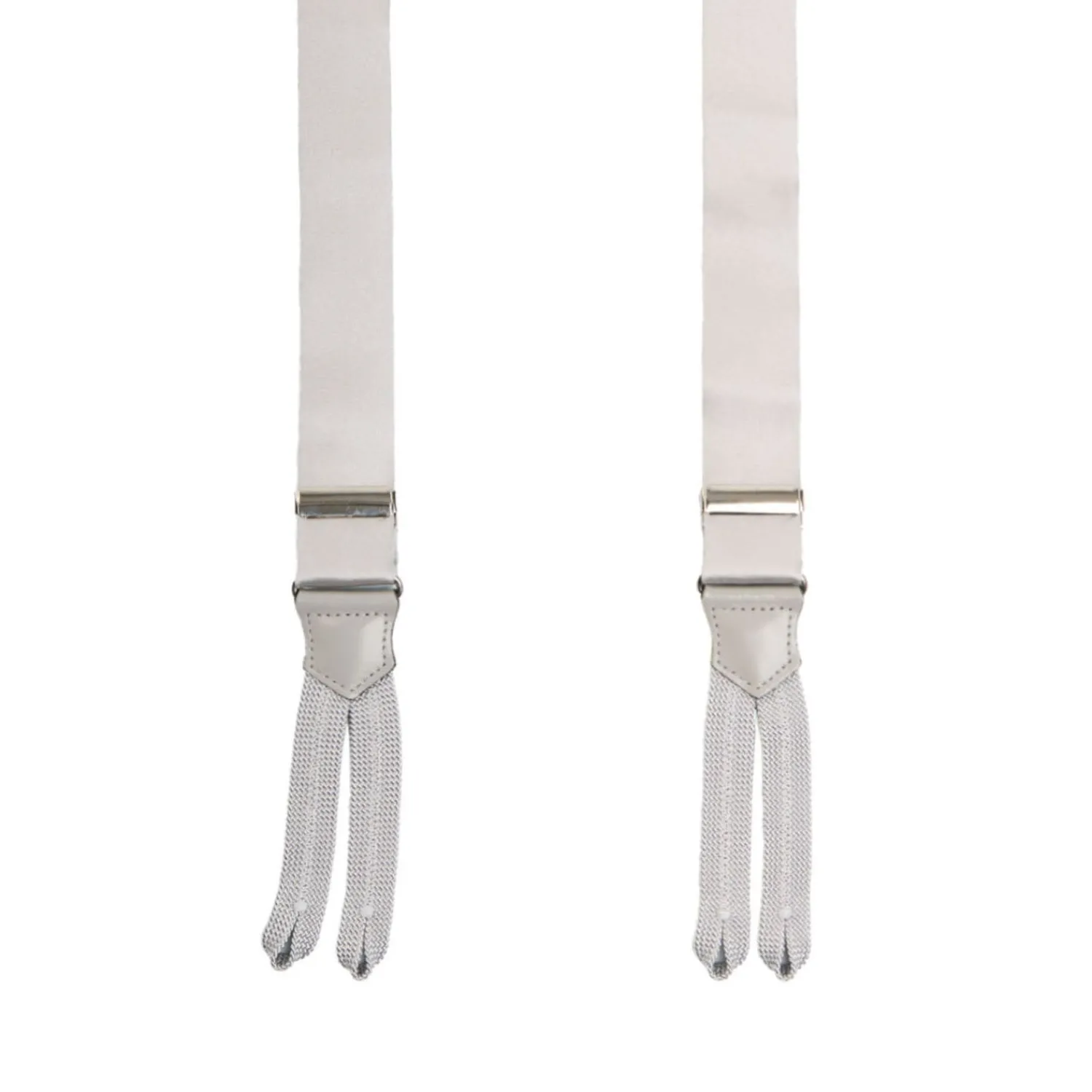 E.Marinella Accessori Per I Testimoni|Accessori Per Gli Invitati|BRETELLE COLOR PERLA In raso di seta 2,5 cm