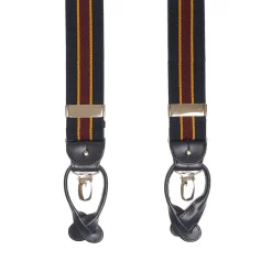 E.Marinella Bretelle|BRETELLE EM BLU, GIALLO E BORDEAUX A righe