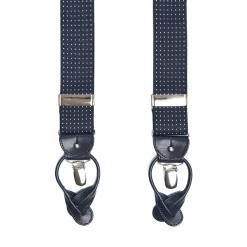 E.Marinella Bretelle|BRETELLE EM BLU Micro pois bianco
