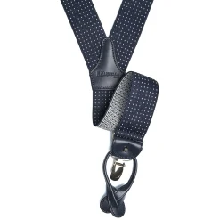 E.Marinella Bretelle|BRETELLE EM BLU Micro pois bianco