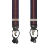 E.Marinella Bretelle|BRETELLE EM BLU SCURO E BORDEAUX Rigata