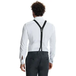 E.Marinella Accessori Per I Testimoni|Accessori Per Gli Invitati|BRETELLE NERE In raso di seta 2,5 cm