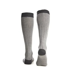 E.Marinella Calzini|CALZE LUNGHE BICOLORE GRIGIO CHIARO E SCURO IN COTONE Tinta unita