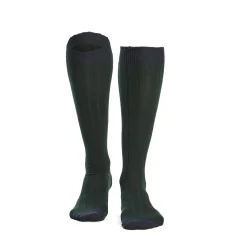 E.Marinella Calzini|CALZE LUNGHE BICOLORE VERDI E BLU IN COTONE Tinta unita