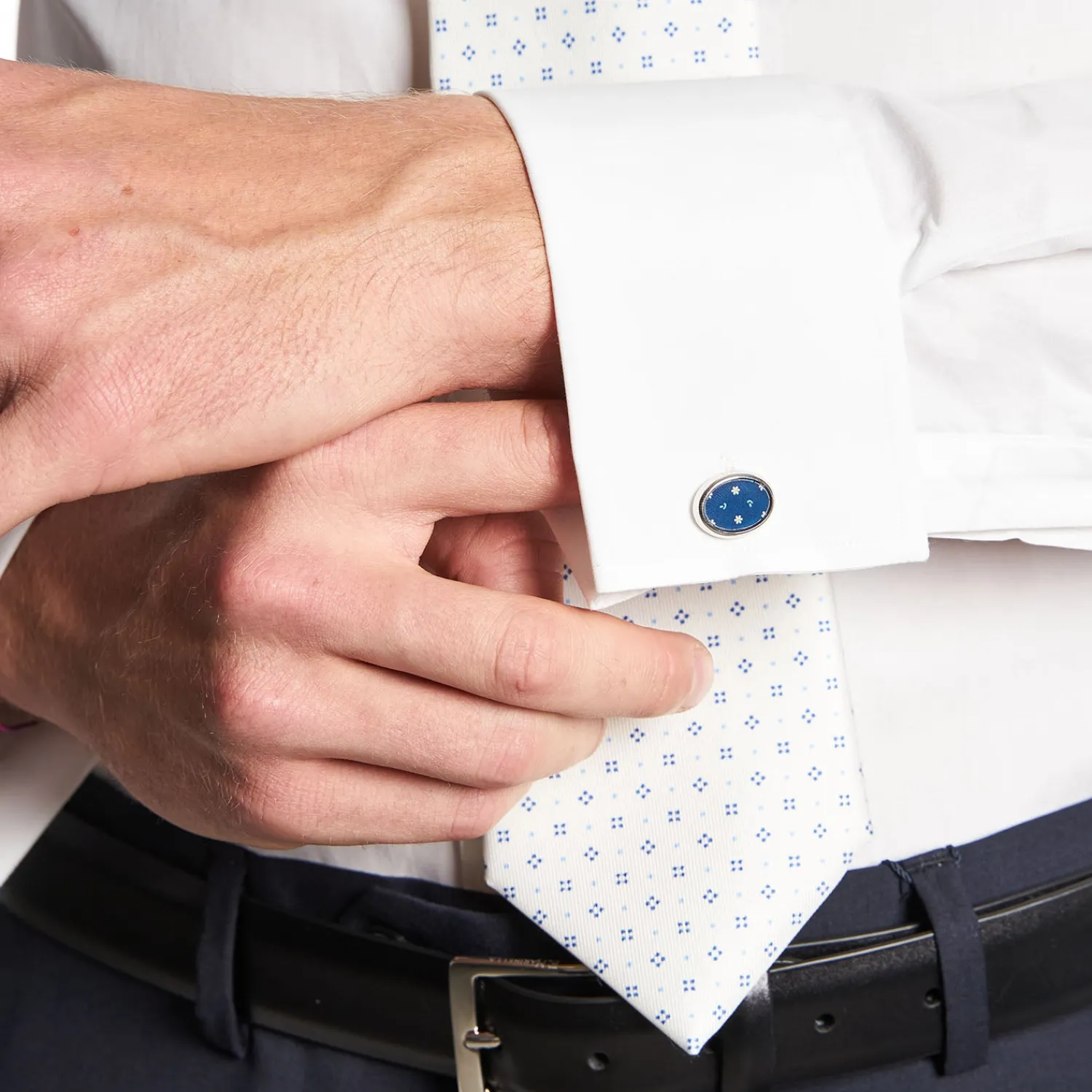 E.Marinella Accessori Per Lo Sposo|Accessori Per Il Padre Degli Sposi|CAMICIA CERIMONIA POLSO GEMELLI REGULAR In cotone super popeline