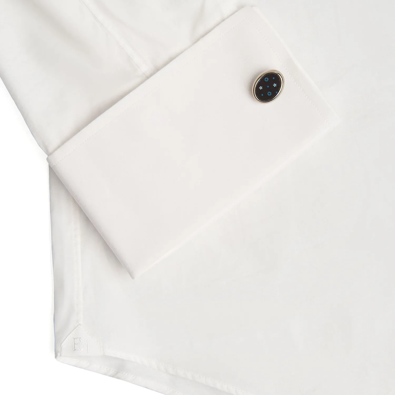 E.Marinella Accessori Per Lo Sposo|Accessori Per Il Padre Degli Sposi|CAMICIA CERIMONIA POLSO GEMELLI REGULAR In cotone super popeline