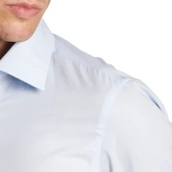 E.Marinella Camicie In Cotone|CAMICIA CLASSICA AZZURRA REGULAR In cotone popeline
