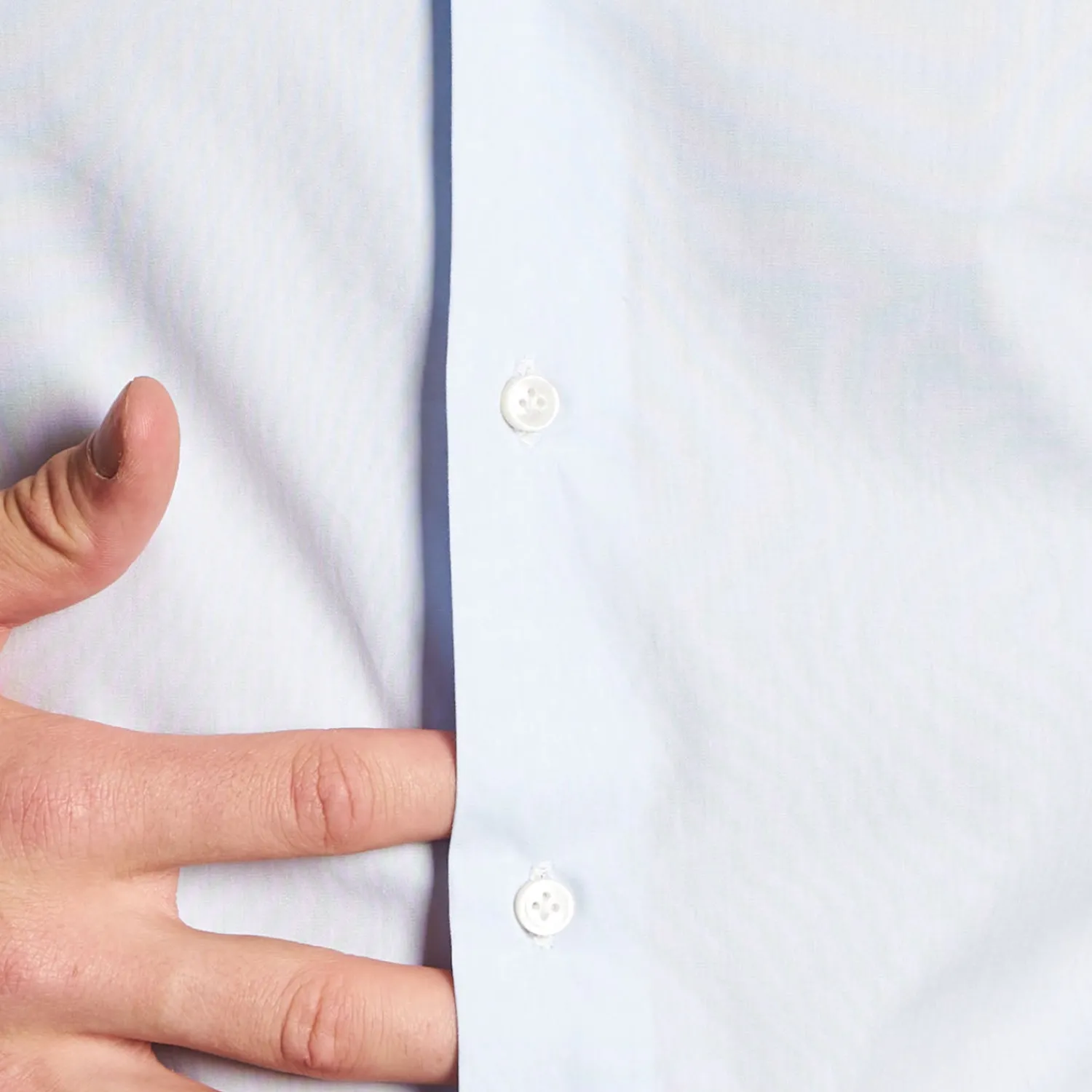 E.Marinella Camicie In Cotone|CAMICIA CLASSICA AZZURRA SLIM In cotone popeline
