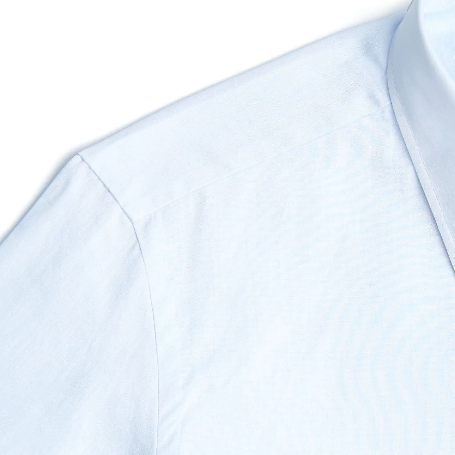 E.Marinella Camicie In Cotone|CAMICIA CLASSICA AZZURRA SLIM In cotone popeline