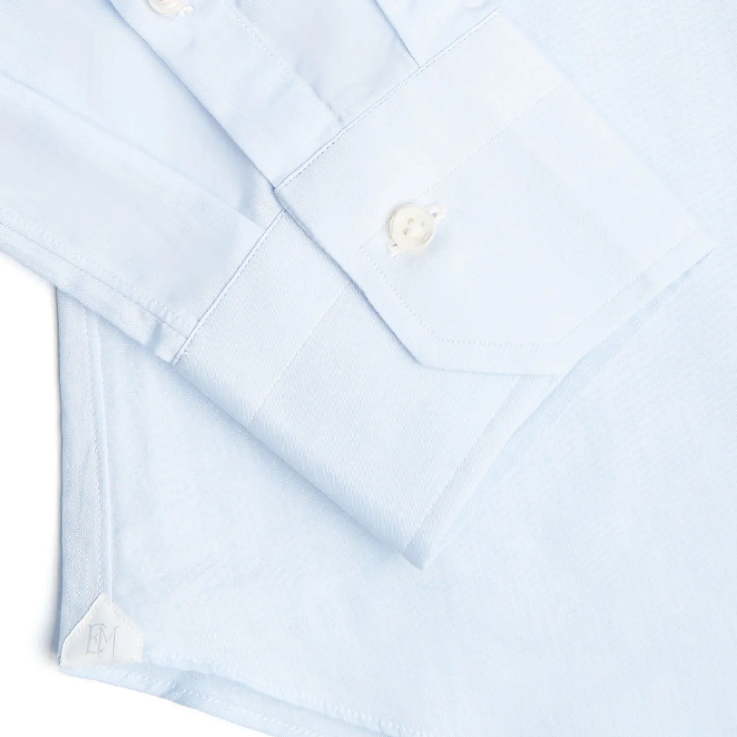 E.Marinella Camicie In Cotone|CAMICIA CLASSICA AZZURRA SLIM In cotone popeline