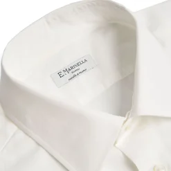 E.Marinella Accessori Per Il Padre Degli Sposi|Accessori Per I Testimoni|CAMICIA CLASSICA BIANCA SLIM In cotone popeline