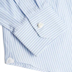 E.Marinella Camicie In Cotone|CAMICIA CLASSICA DOPPIA RIGA SLIM In cotone popeline