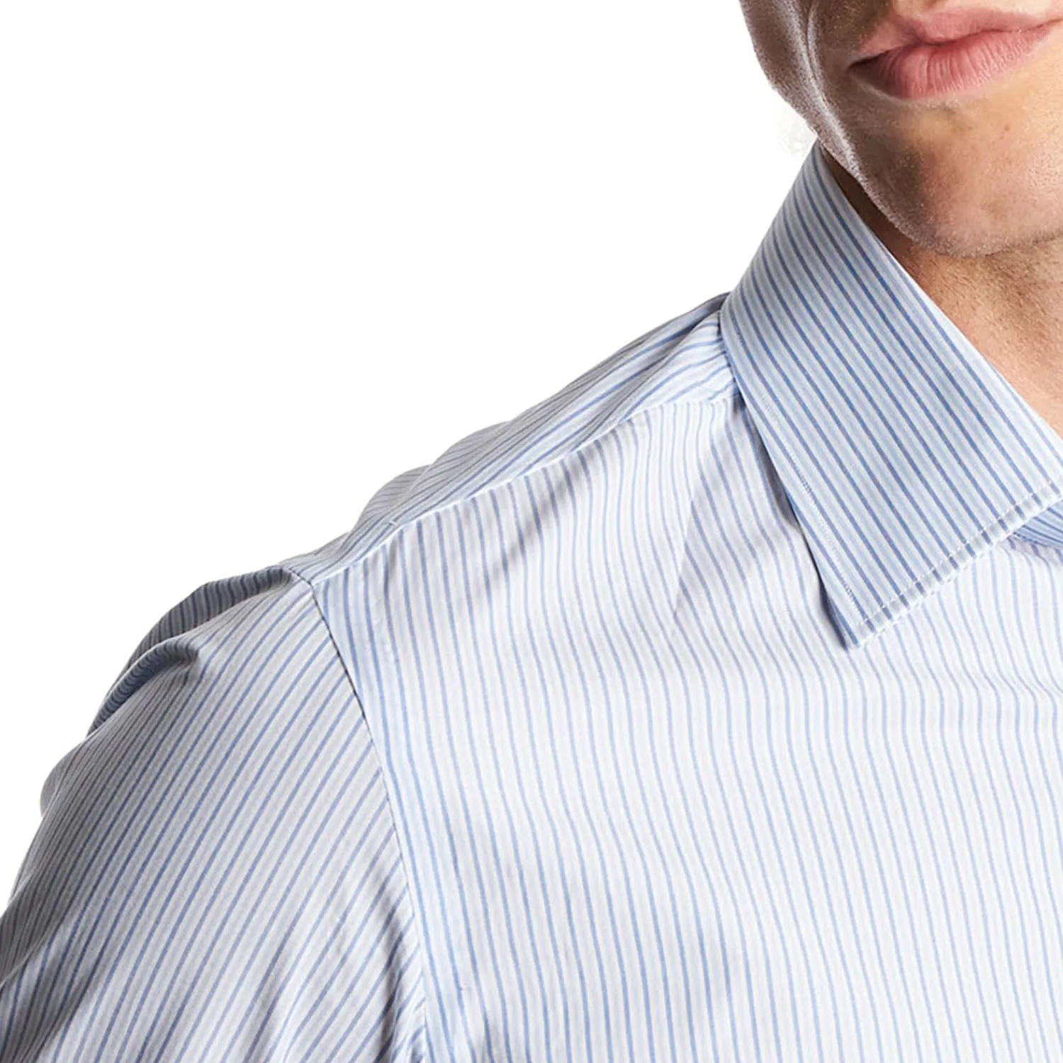 E.Marinella Camicie In Cotone|CAMICIA CLASSICA DOPPIA RIGA REGULAR In cotone popeline