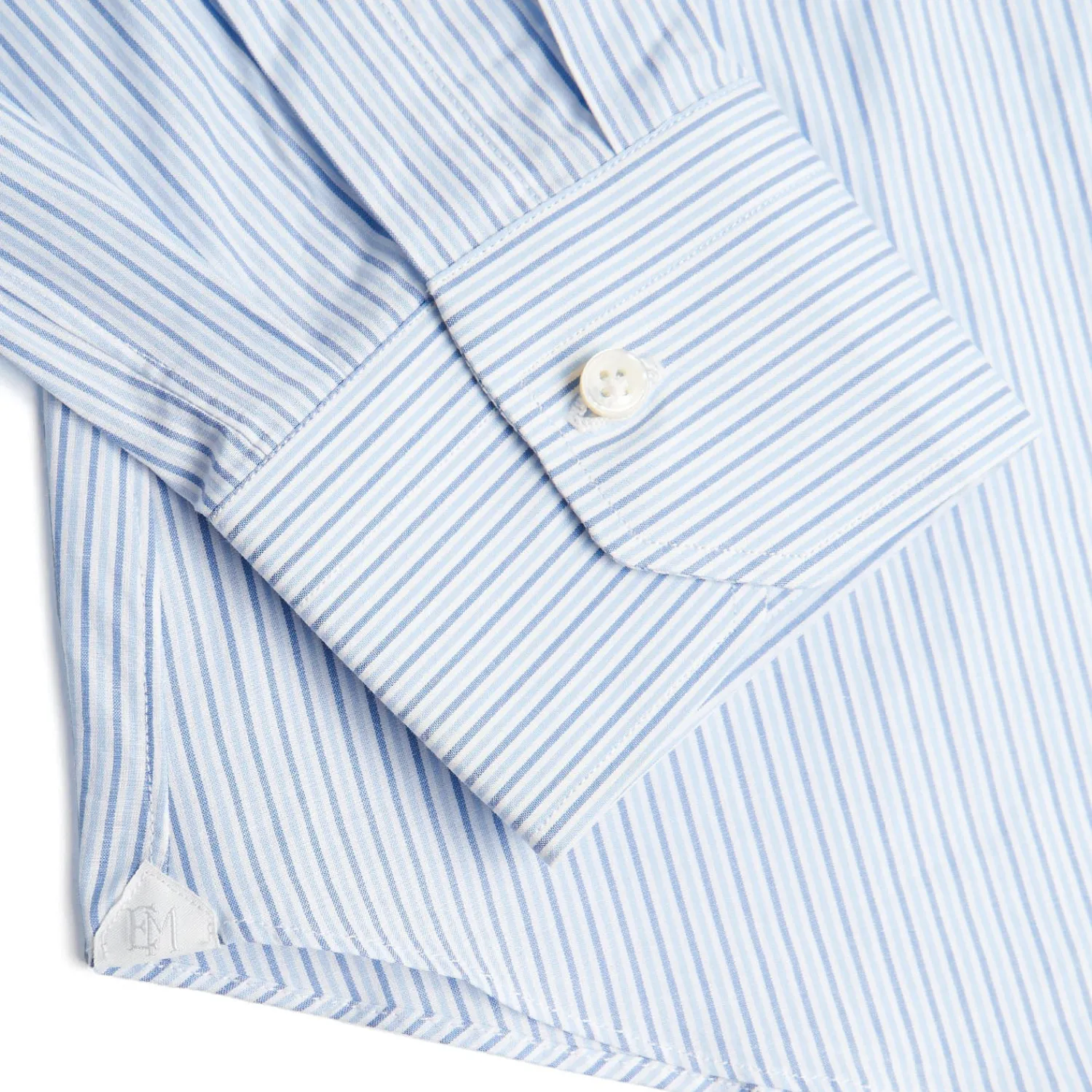 E.Marinella Camicie In Cotone|CAMICIA CLASSICA DOPPIA RIGA REGULAR In cotone popeline