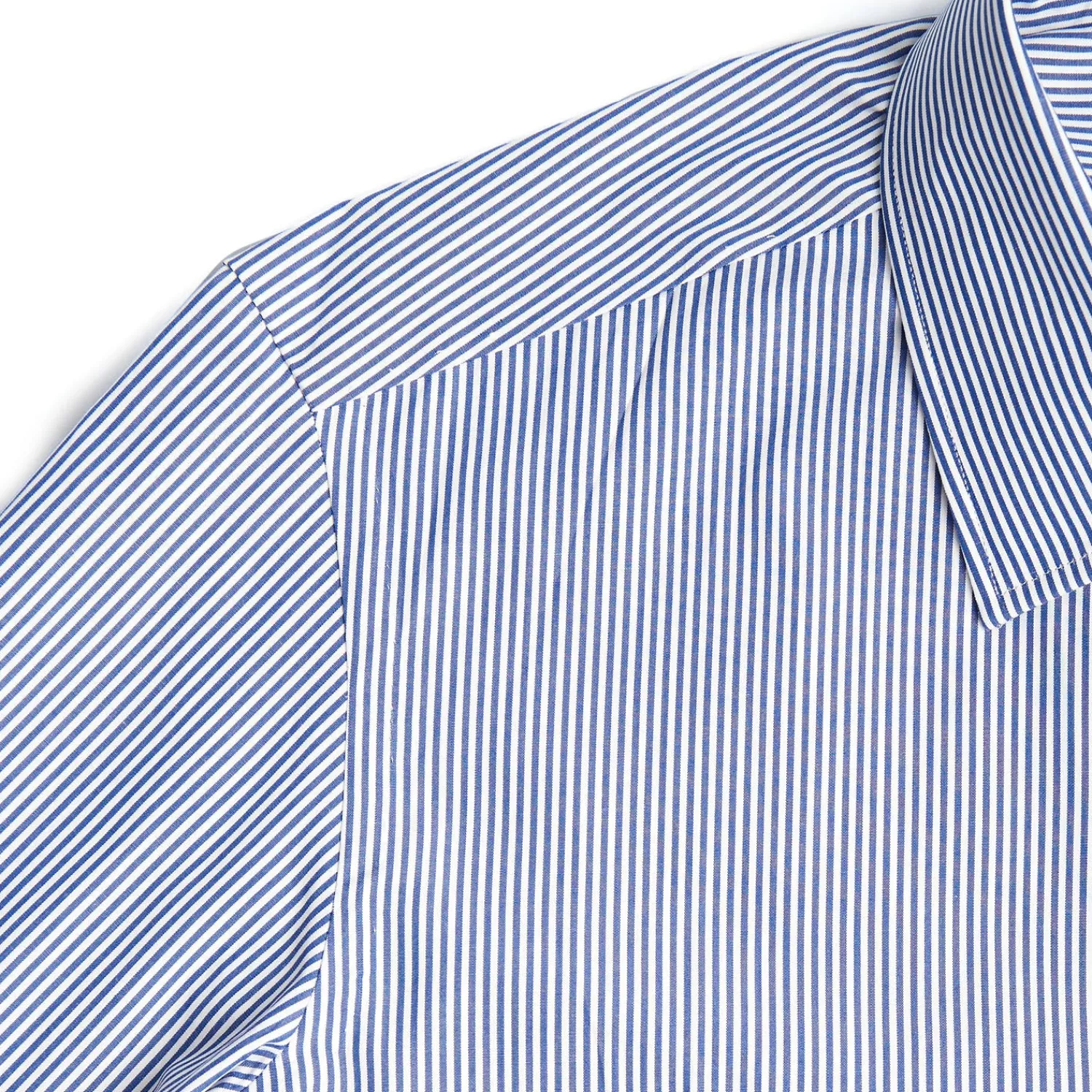 E.Marinella Camicie In Cotone|CAMICIA CLASSICA RIGHE BIANCO E BLU REGULAR In cotone popeline