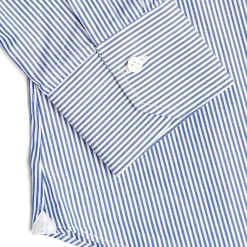 E.Marinella Camicie In Cotone|CAMICIA CLASSICA RIGHE BIANCO E BLU REGULAR In cotone popeline