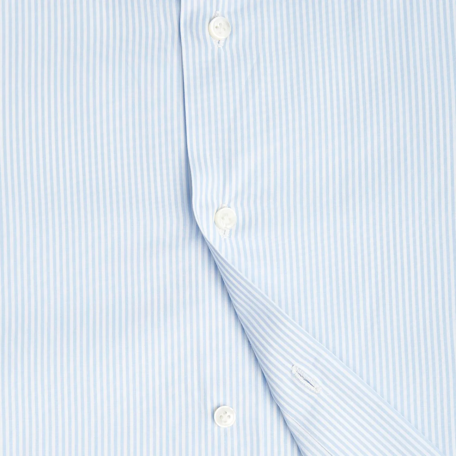 E.Marinella Camicie In Cotone|CAMICIA CLASSICA RIGHE BIANCO E AZZURRO REGULAR In cotone popeline