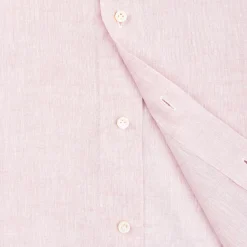 E.Marinella Camicie In Lino|CAMICIA IN LINO LILLA Con bottoni in madreperla