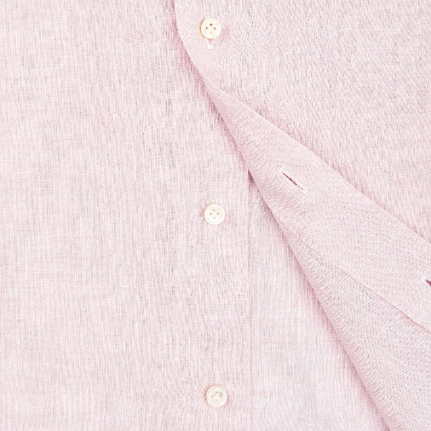 E.Marinella Camicie In Lino|CAMICIA IN LINO LILLA Con bottoni in madreperla